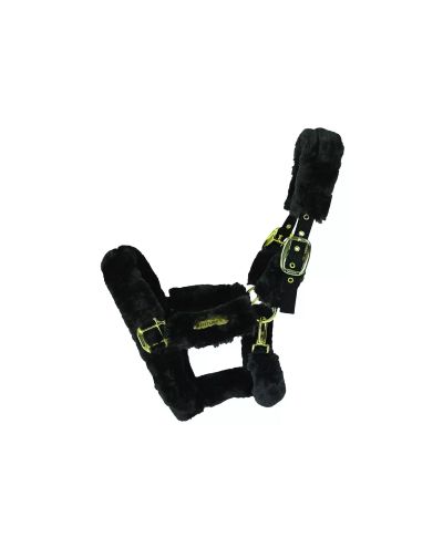 Kuljetusriimu Sheepskin Shipping Halter Black