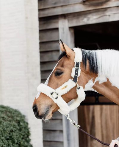 Kuljetusriimu Sheepskin Shipping Halter White/Black