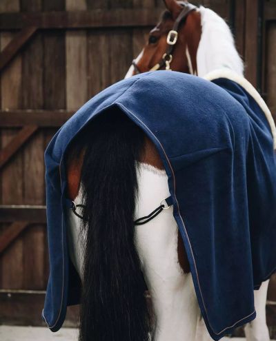 Paksu fleece kilpailuloimi Navy Heavy Fleece Show Rug