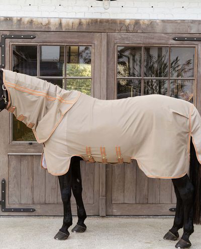 Kärpäsloimi mesh fly rug comfort beige/orange