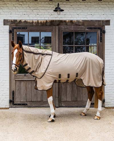 Kärpäsloimi mesh fly rug comfort beige/brown